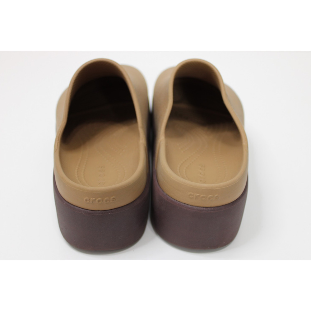 Crocs Dylan Platform Clog Brown Slides Mule Shoes Women's Size 6 - Picture 9 of 10